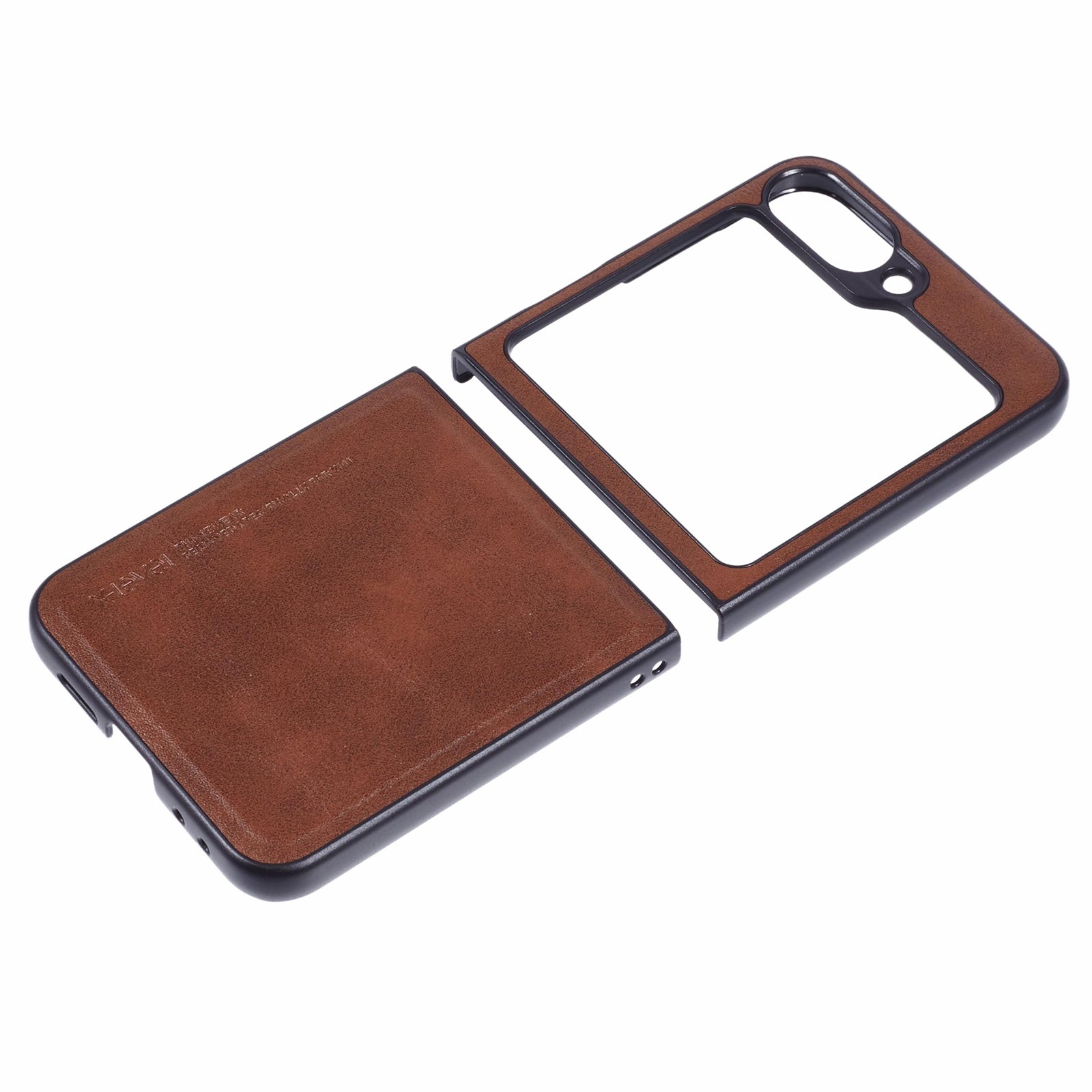 X-LEVEL Bojue-3 Series For Samsung Galaxy Z Flip6 5G Case Leather+TPU+PC Anti-fall Cell Phone Cover - Brown X-LEVEL Bojue-3 Series For Samsung Galaxy Z Flip6 5G Case Leather+TPU+PC Anti-fall Cell Phone Cover - Brown